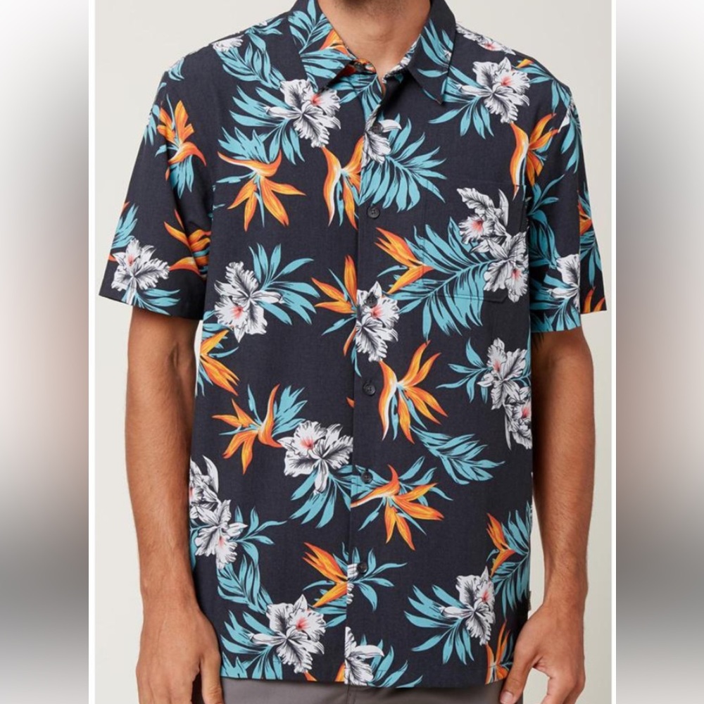 O'Neill Departure Tropical Floral Short Sleeve Button-Up Shirt Men's